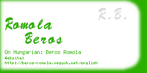 romola beros business card